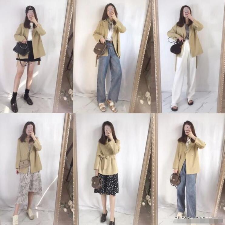 西装外套 牛仔裤 半身裙